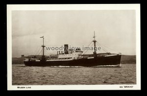 ca0652 - Wilson Line Cargo Ship - Bravo , built 1947 - postcard