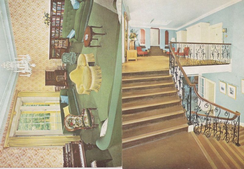 Denman College Drawing Room Landing Staircase 2x Postcard s