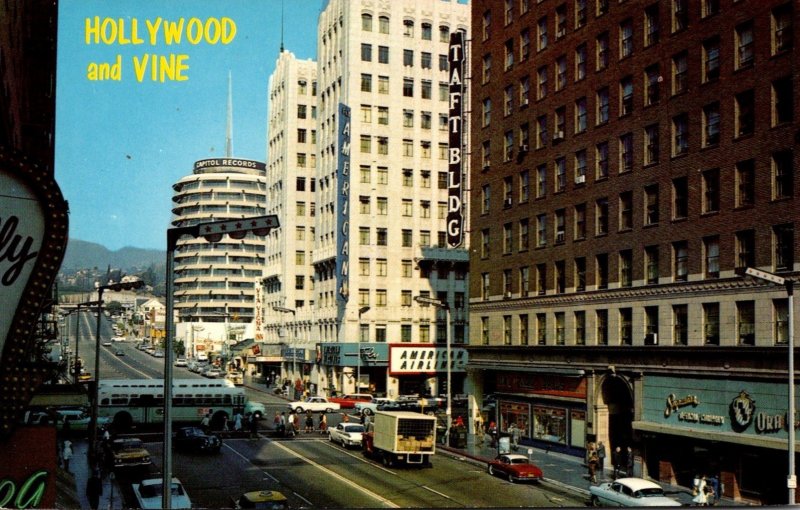 California Hollywood Hollywood Boulevard and Vine 1968