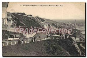 Old Postcard Sainte Adresse Platform And Boulevard Felix Faure