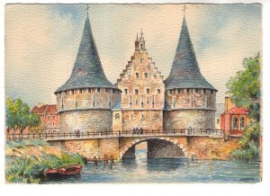 Le Robot, Gand, Gent, Belgium, Textured Painting Postcard