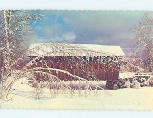 Pre-1980 COVERED BRIDGE Andover - Near Laconia & Concord New Hampshire NH H7662