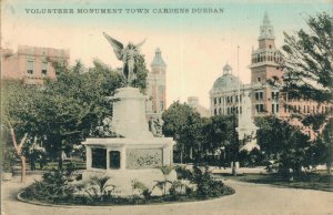 South Africa Volunteer Monument Town Gardens Durban Vintage Postcard 04.89