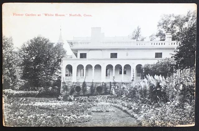 Flower Garden at White House Norfolk Conn Geo T Johnson Drug Co 