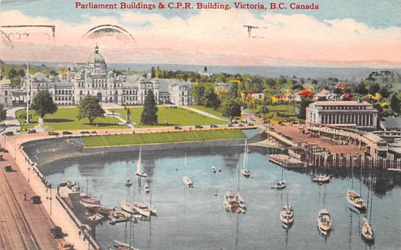Parliament Building & CPR Building Victoria 1943 
