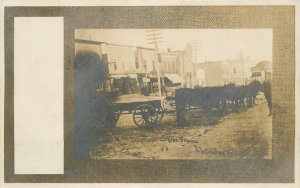 Postcard RPPC Minnesota Elmore Street View Fairbault County 23-2495
