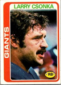 1978 Topps Football Card Larry Csonka New York Giants sk7264