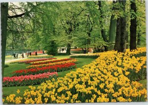 Netherlands postcard - Holland  flower garden park