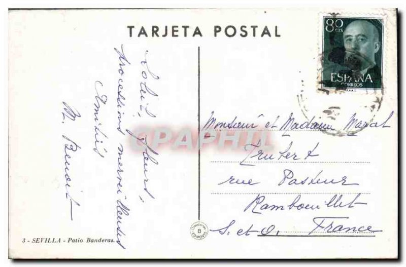 Old Postcard Sevilla Patio Banderas