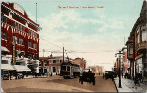 Second Avenue Saskatoon Saskatchewan Streetcar Furniture Store Postcard H18