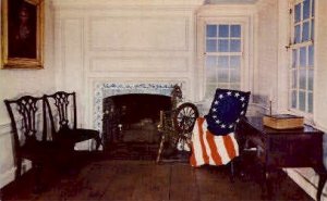 Flag Room, Betsy Ross House - Philadelphia, Pennsylvania PA Postcard