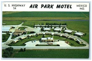 c1950's Bird's Eye View Of Air Park Motel Mexico Missouri MO Vintage Postcard