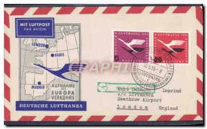 Letter Lufthansa London Paris Madrid 16 May 55