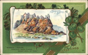 St Patrick's Day Stecher Ser 247C Dunluge Castle Ireland c1910 Postcard