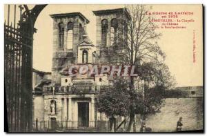 Old Postcard Gerbeviller The castle chapel after the bombing Army