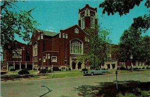 First Methodist Church South Bend Indiana IN Postcard Dexter VTG UNP Old Car 