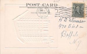 Detroit Michigan~Hotel Pontchartrain~1908 Embossed B&W Postcard