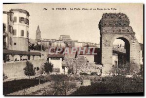 Old Postcard Frejus La Porte Doree and a corner of the City