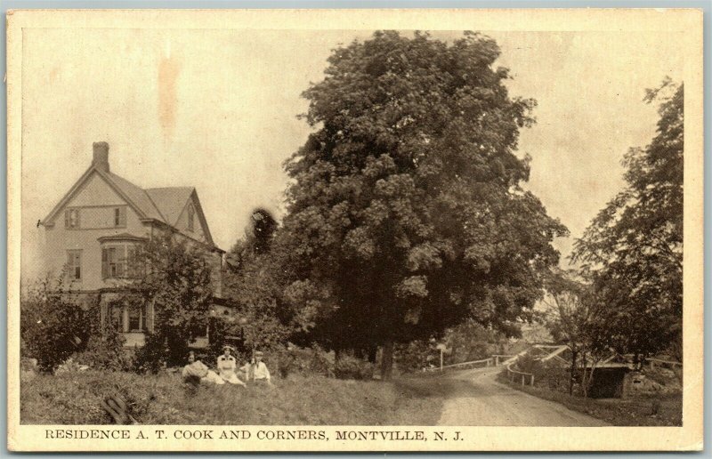 MONTVILLE NJ RESIDENCE of A.T.COOK ANTIQUE POSTCARD