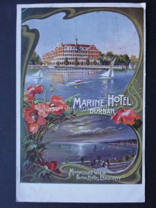 South Africa DURBAN Marine Hotel ADVERTISEMENT - Old Postcard