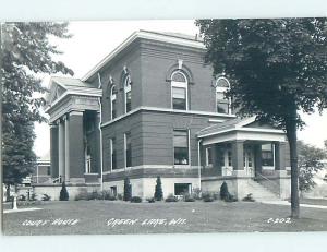 Pre-1950 rppc COURT HOUSE BUILDING Green Lake Wisconsin WI HM3707