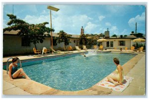 c1950's Rebel Motel Swimming Pool Memphis Tennessee TN Unposted Vintage Postcard