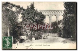 Old Postcard Roquefavour The Arrival
