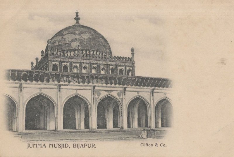 Jumma Musjid Bijapur Antique Indian Postcard