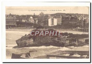 Biarritz Old Postcard The rock of Basta