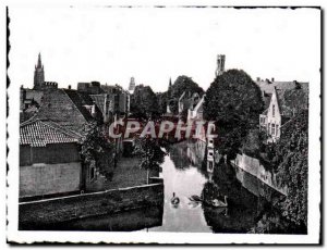 Modern Postcard Brugge Bruges Zicht op de Groene Rei Panorama Green Quay