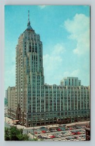 Fischer Building, Golden Tower, Theater, Detroit Michigan Vintage Postcard