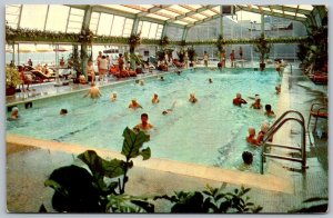 Atlantic City NJ 1960s postcard Chalfonte Haddon Hall Hotel Pool