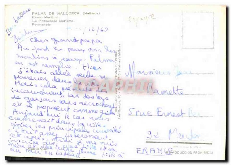 Modern Postcard Plama de Mallorca Mallorca Promenade Maritimes