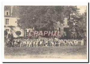 Old Postcard Sarthe (72) Juigne Rally has M the Marquis de Juigne (hunting ho...