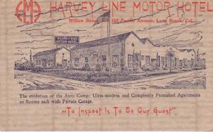 E4250 CA, Long Beach Harvey Line Motor Hotel Postcard