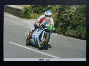 Isle of Man T.T. Races STEVE CULL AT GINGER HALL c1986 Postcard by Mannin