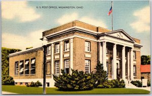 United States Post Office Wilmington Ohio OH Landscaped Grounds Postcard