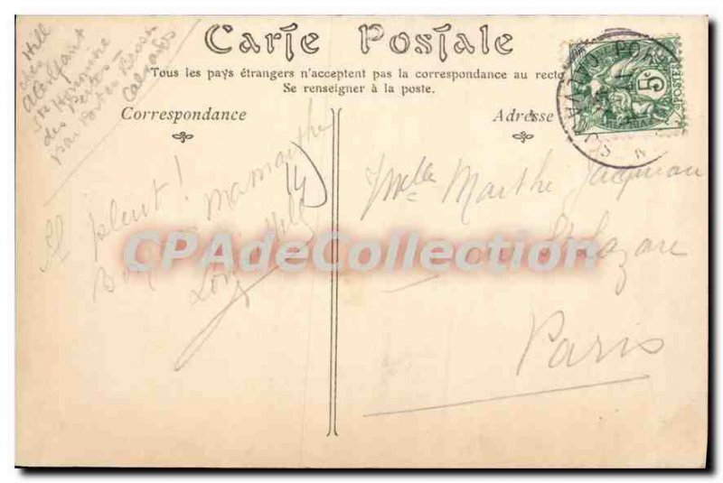 Postcard Old Bayeux view Aure rue Saint Laurent