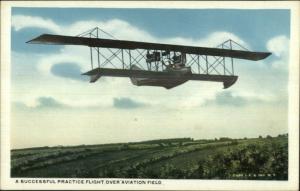 Military Biplane Airplane Practice Flight c1920 Postcard