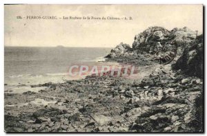 Old Postcard Perros Guirec The Rocks of the Pointe du Chateau