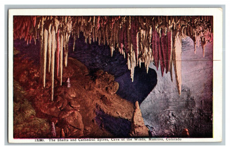 Postcard CO Shafts Spires Cave Of The Winds Colo. Vintage Standard View Card 