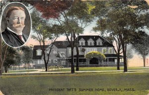 President Taft's Summer Home Beverly, Massachusetts USA View Postcard Backing 