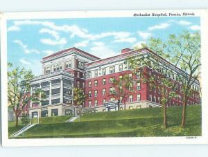 Unused Linen HOSPITAL SCENE Peoria Illinois IL J9595