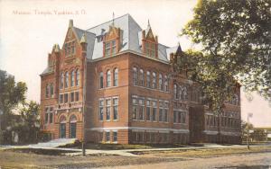 Yankton South Dakota~Masonic Temple on Corner~Dirt Roads~1908 Postcard