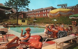 Vintage Postcard The Historic Lexington Inn Swimming Pool Massachusetts MA