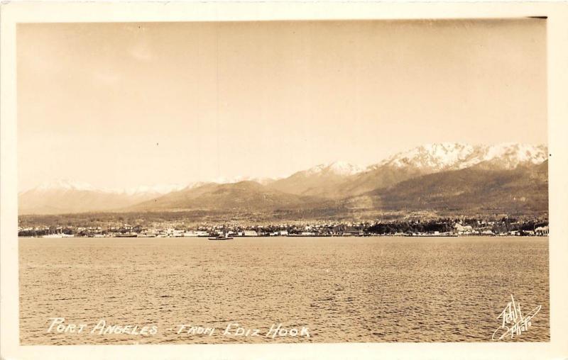 D32/ Port Angeles Washington WA RPPC Real Photo Postcard c40s From Ediz Hook