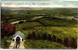 Aerial View from Uncanoonuc Hotel, Manchester NH Vintage Postcard V02