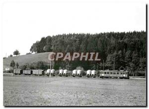 Postcard Moderne propelled ABe April 4 201 head of a freight train between Ro...