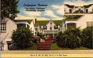 Linen Postcard Culpeper Terrace in Culpeper, Virginia~136758