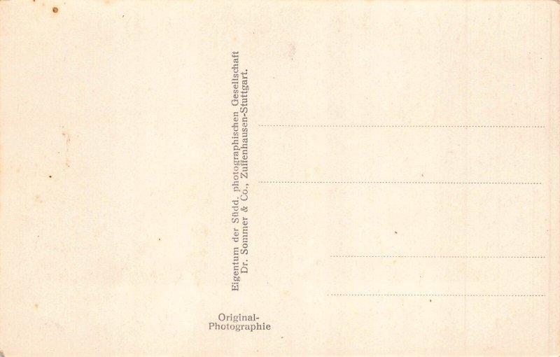 A220 Germany Stuttgart Castle Square Column RPPC vintage postcard